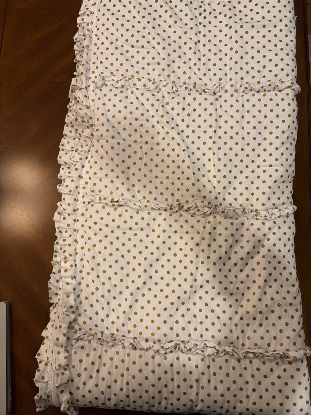 Beddys Goldie Dots (retired) minky zipper comforter 70 x 40 TOP ONLY.